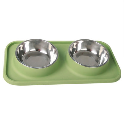 Anti-skidding Pet Dog Double Bowl