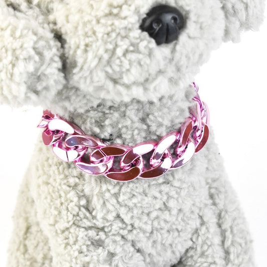 Pet Dog Collar Leash Strong Metal Necklace