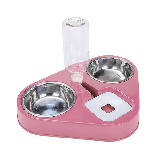 500ML Pet Dog Feeder Bowl With Water Bottle