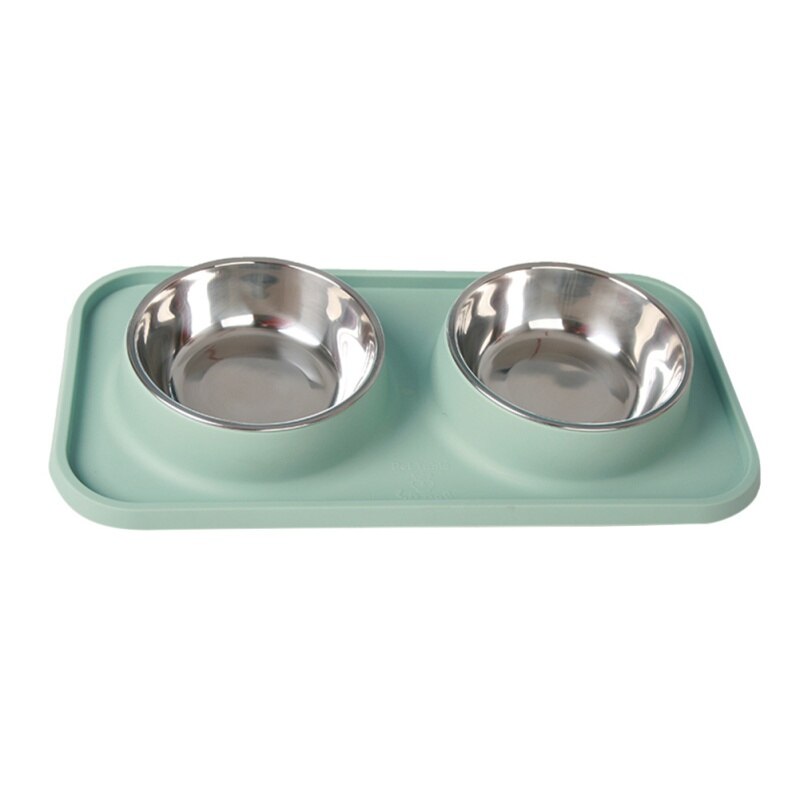 Anti-skidding Pet Dog Double Bowl