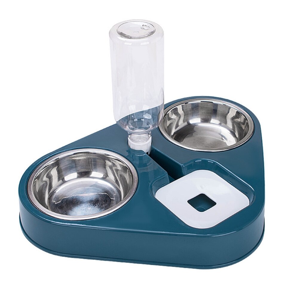 500ML Pet Dog Feeder Bowl With Water Bottle