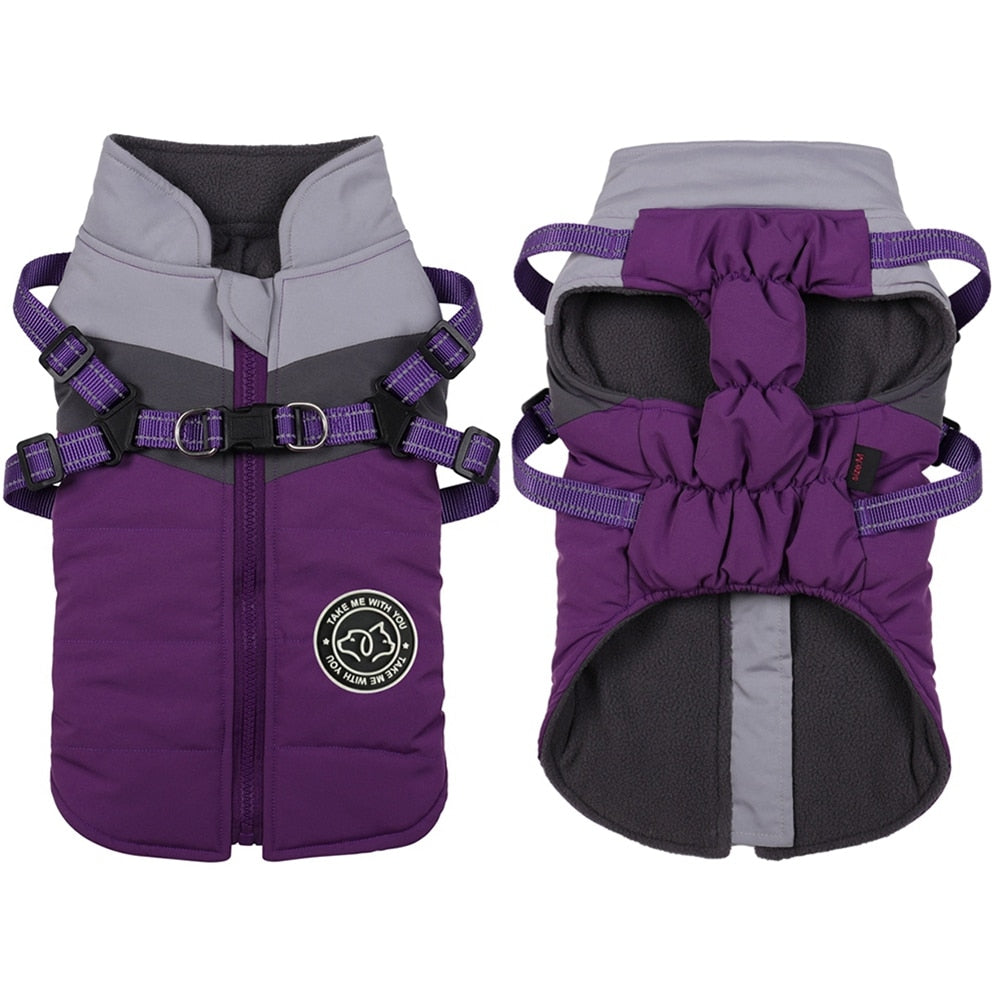 Winter Warm Pet Dog Coat With Harness